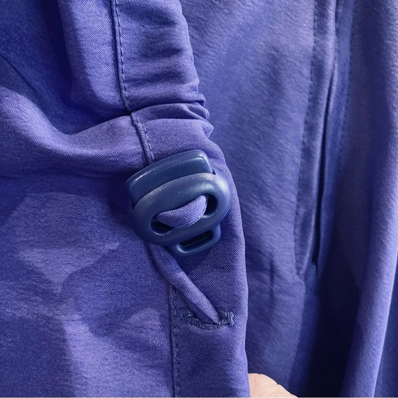 SAMUEL DONG Sz L Bubble Hem Slouchy Neck Drawstring Collar & Waist Trenchcoat - Picture 4 of 12